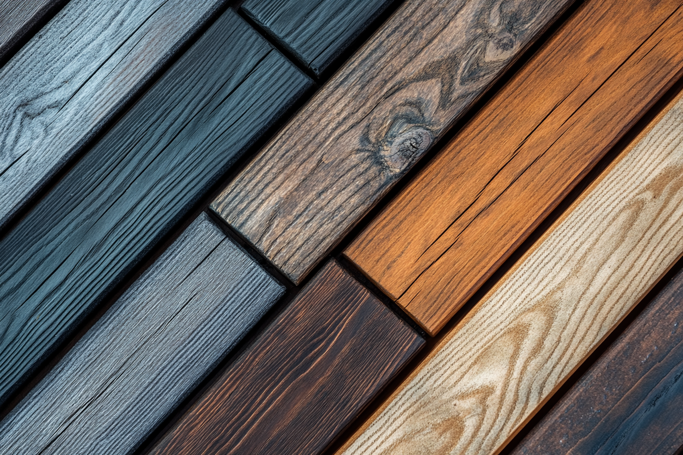 Terrasse en bois intégrée dans un jardin verdoyant