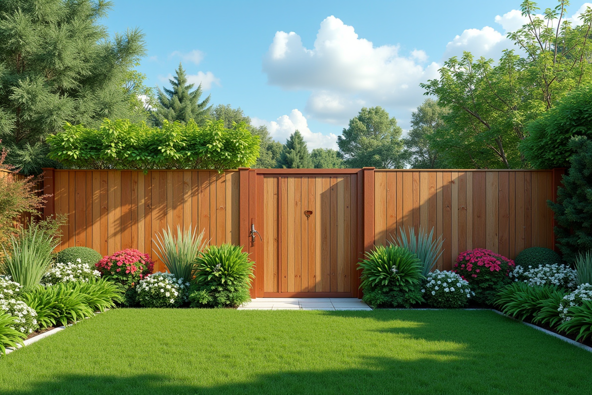 Clôture de jardin en bois alliant esthétique et durabilité