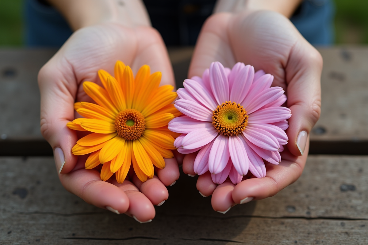 fleurs colorées