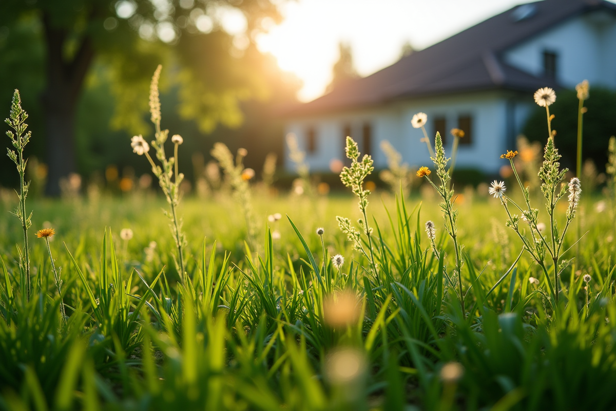 Herbe haute favorisant la biodiversité et la santé du sol