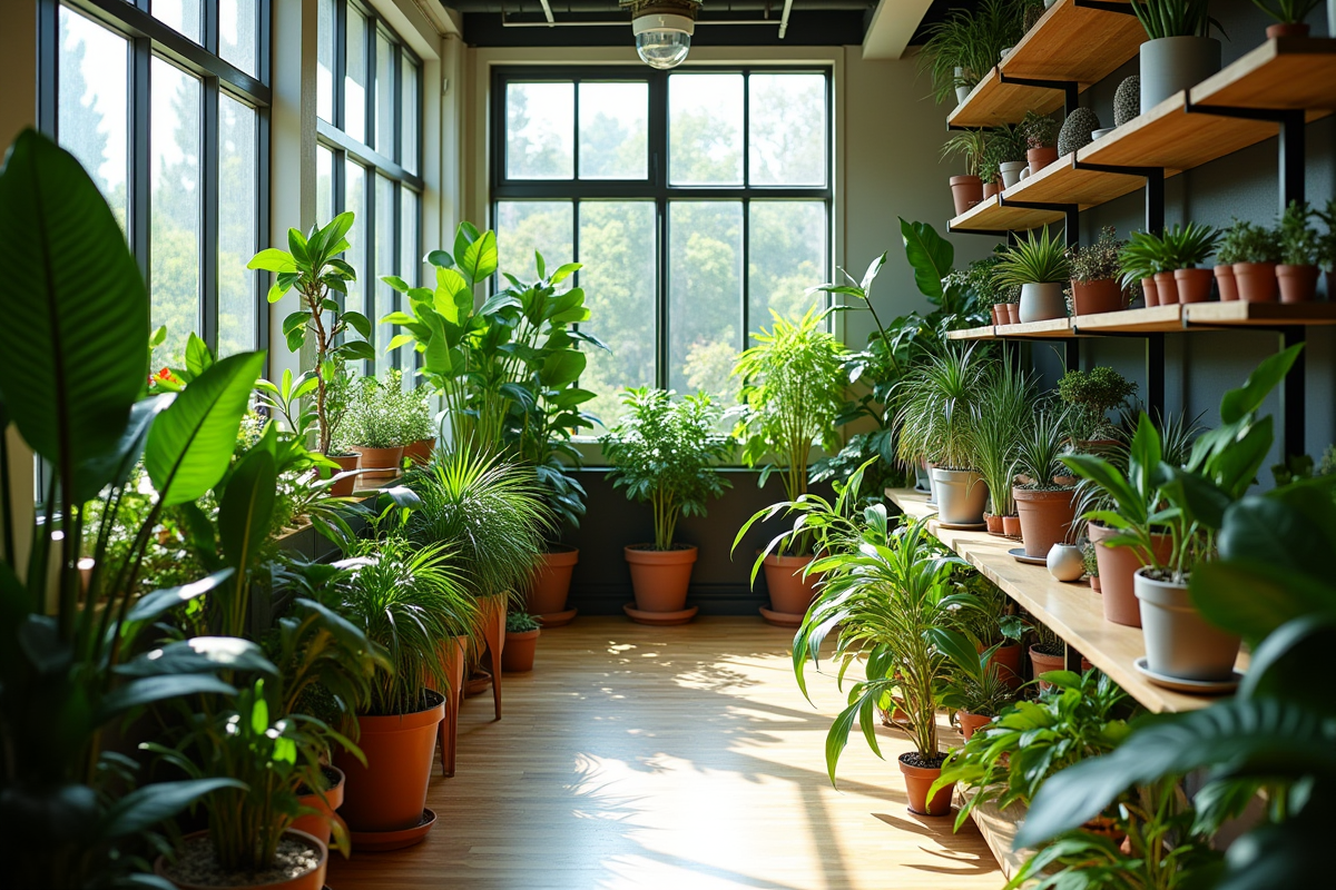 Plantes populaires pour décoration et jardinage en magasin