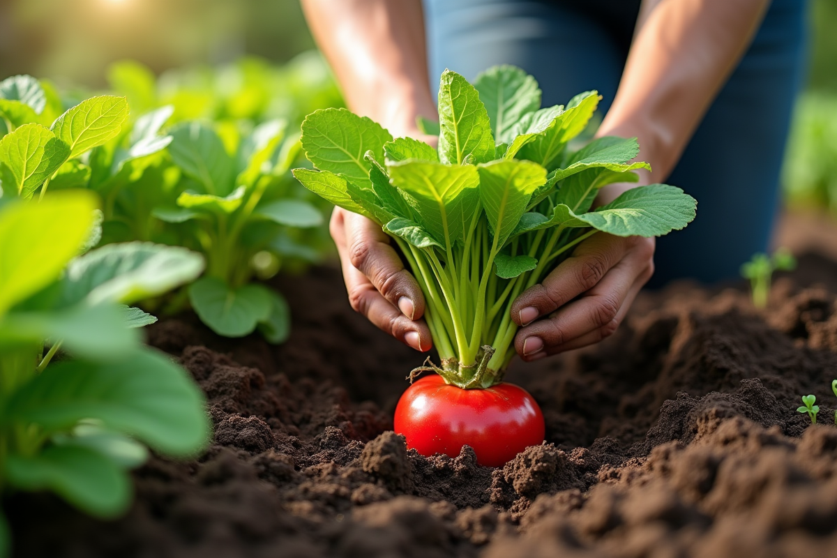 Légumes Z cultivés dans un jardin en pleine croissance