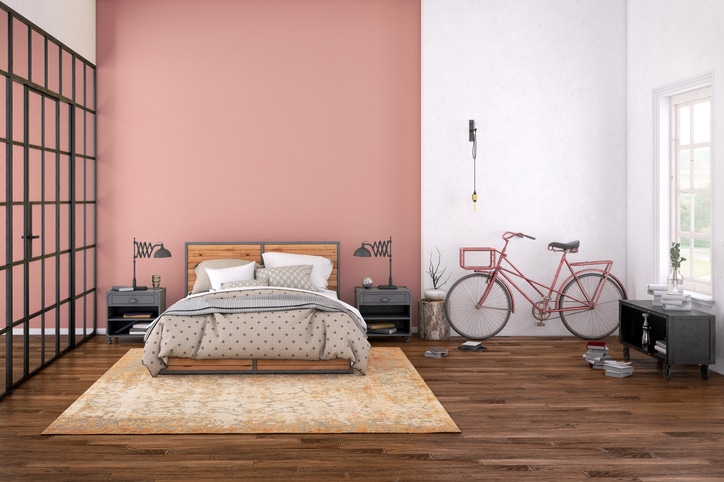 Chambre peinte en bleu et vert pour un sommeil apaisant