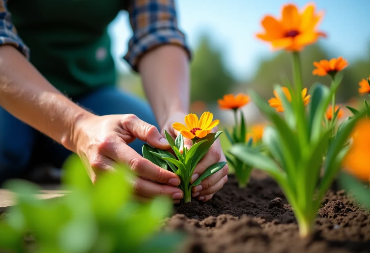 Terreau Lidl utilisé par des jardiniers pour un jardinage florissant