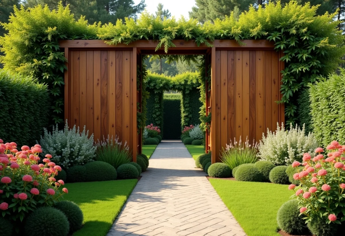 Panneaux en bois pour un jardin harmonieux et accueillant